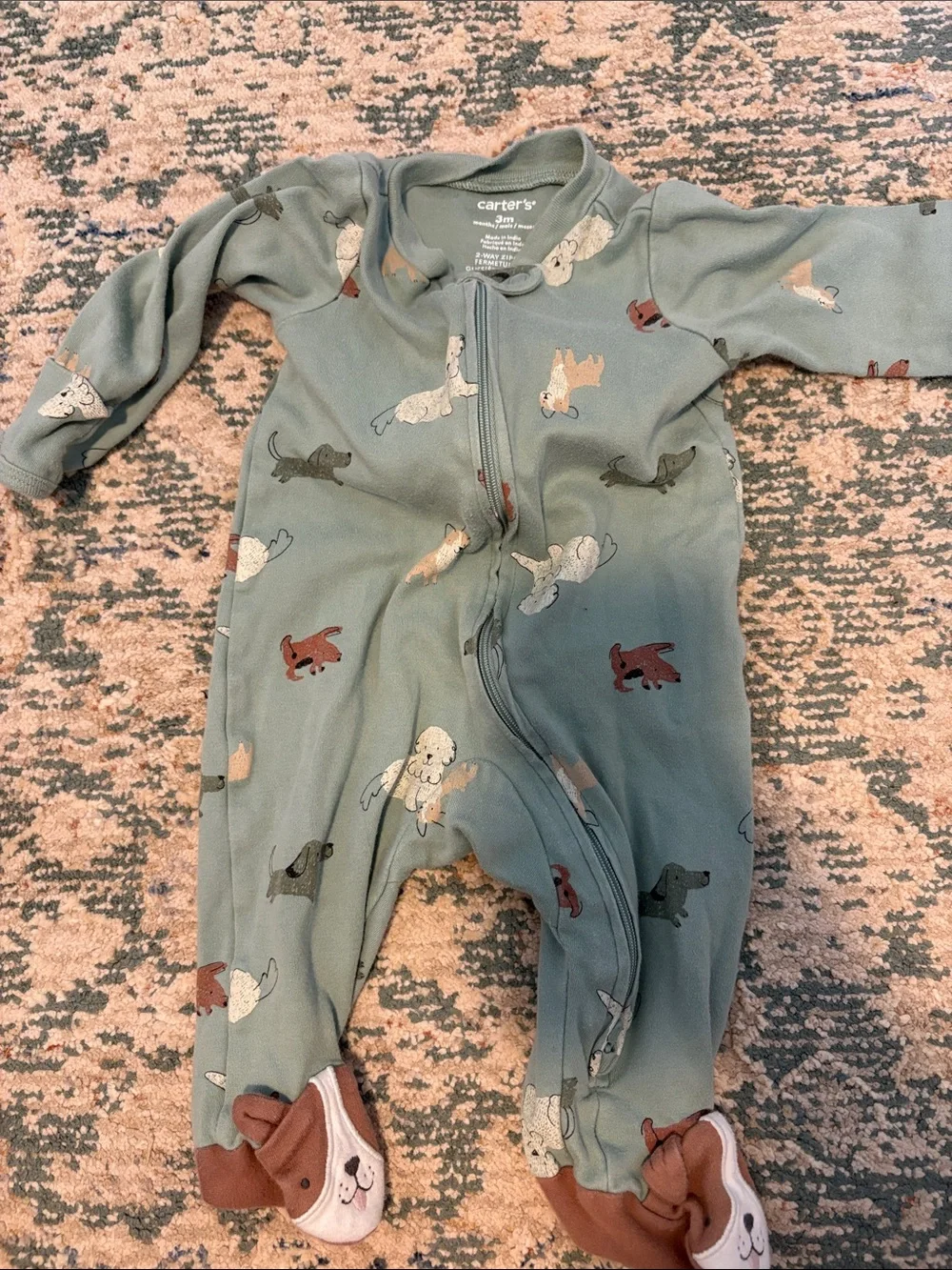 Carter's® Baby Boys Dinosaur and Dogs Footsie Pajamas 3 months (4)